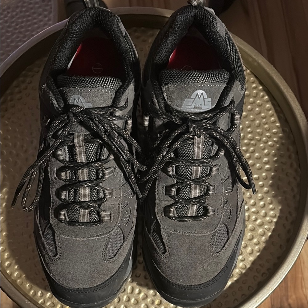 Men's Black and Gray EMS Hiking Shoes